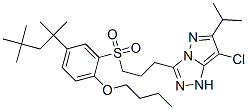 3-[3-[2-Butoxy-5-(1,1,3,3-tetramethylbutyl)phenylsulfonyl]propyl]-7-chloro-6-isopropyl-1H-pyrazolo[5,1-c]-1,2,4-triazole