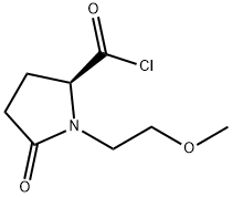 2-Pyrrolidinecarbonyl chloride, 1-(2-methoxyethyl)-5-oxo-, (S)- (9CI)