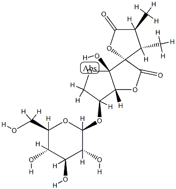 (2S,3S,4S,6'aα)-6'α-(β-D-Glucopyranosyloxy)-3,4,3'a,5',6',6'a-hexahydro-3'aα-hydroxy-3,4-dimethylspiro[furan-2(5H),3'(2'H)-furo[3,2-b]furan]-2',5-dione