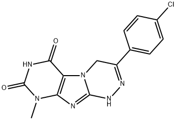 3-(4-chlorophenyl)-9-methyl-1,4-dihydro[1,2,4]triazino[3,4-f]purine-6,8(7H,9H)-dione