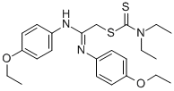 Carbamodithioic acid, diethyl-, 2-((4-ethoxyphenyl)amino)-2-((4-ethoxy phenyl)imino)ethyl ester