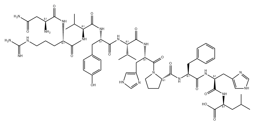 angiotensin I, Asn(1)-Val(5)-His(9)-