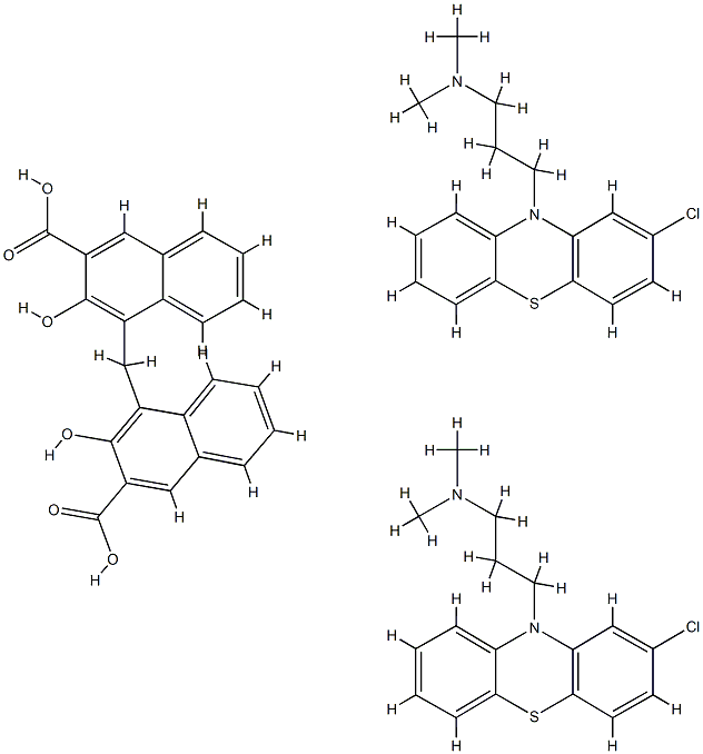 4,4'-METHYLENEBIS[3-HYDROXY-2-NAPHTHOIC] ACID, COMPOUND WITH 2-CHLORO-N,N-DIMETHYL-10H-PHENOTHIAZINE