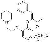 (Z)-3-(5-Chloro-2-(2-piperidinoethoxy)phenoxy)-4-phenyl-3-buten-2-one  hydrochloride hydrate