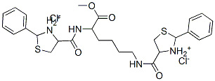 methyl 2,6-bis[(2-phenyl1-thia-3-azoniacyclopentane-4-carbonyl)amino]h exanoate dichloride