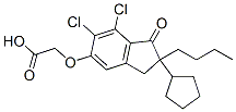 ((2-n-butyl-6,7-dichloro-2-cyclopentyl-2,3-dihydro-1-oxo-1H-inden-5-yl)oxy)acetic acid