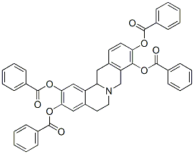 2,3,9,10-Berbinetetrol,  tetrabenzoate  (7CI)