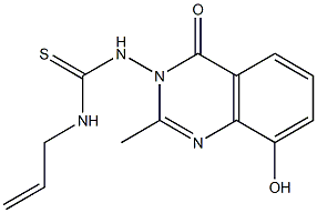Urea,  1-allyl-3-(8-hydroxy-2-methyl-4-oxo-3(4H)-quinazolinyl)-2-thio-  (6CI)
