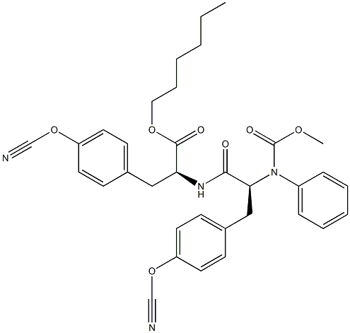 poly(oxyimidocarbonyloxy-p-phenylene(2-(hexyloxycarbonyl)ethylene)imino(2-(1-(benzyloxy)formamido)-1-oxotrimethylene)-p-phenylene)