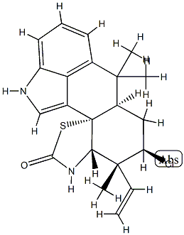 [3aS,12bS,(-)]-5α-Chloro-4β-ethenyl-3,3aα,4,5,6,6aβ,7,11-octahydro-4,7,7-trimethyl-2H-benzo[1,7]isoindolo[5,4-h]benzothiazole-2-one