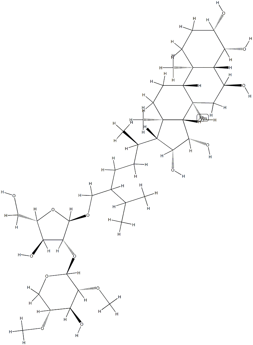 (24ξ)-28-[[2-O-(2-O,4-O-Dimethyl-β-D-xylopyranosyl)-α-L-arabinofuranosyl]oxy]-5α-ergostane-3β,4β,6α,8,15β,16β-hexaol