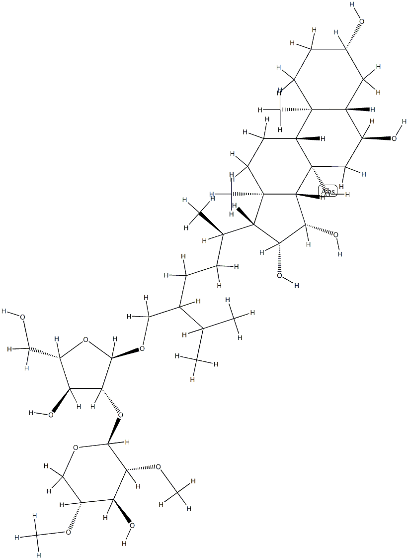 (24ξ)-28-[[2-O-(2-O,4-O-Dimethyl-β-D-xylopyranosyl)-α-L-arabinofuranosyl]oxy]-5α-ergostane-3β,6α,8,15β,16β-pentaol