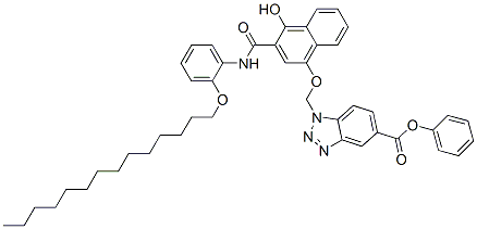 1-[[[4-Hydroxy-3-[[[2-(tetradecyloxy)phenyl]amino]carbonyl]-1-naphthalenyl]oxy]methyl]-1H-benzotriazole-5-carboxylic acid phenyl ester
