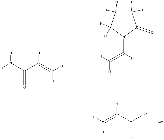 2-Propenoic acid sodium salt polymer with 1-ethenyl-2-pyrrolidinone and 2-propen- amide