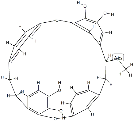 7,8,19,20-Tetrahydro-8-methoxy-15,18-etheno-2,6:9,13-dimetheno-1,14-benzodioxacyclodocosin-11,12,23,24-tetrol