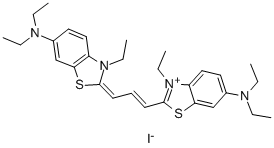 3-ETHYL-6-DIETHYLAMINO-2-(2-(3-ETHYL-6-DIETHYLAMINO-2-BENZOTHIAZLINYLIDENE)-PROPENYL) BENZOTHIAZOLIUM IODIDE
