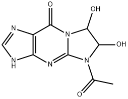 9H-Imidazo[1,2-a]purin-9-one,  5-acetyl-1,5,6,7-tetrahydro-6,7-dihydroxy-  (9CI)