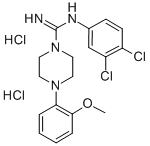1-Piperazinecarboximidamide, N-(3,4-dichlorophenyl)-4-(2-methoxyphenyl )-, dihydrochloride