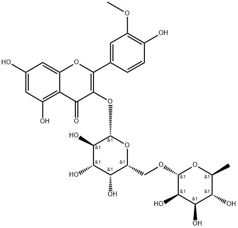 isorhamnetin 3-O-alpha-rhamnopyranosyl-(1-2)-beta-galactopyranoside