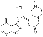1OH-Pyrido(3,2-d)thieno(3,2-e)(1,4)-diazepin-10-one, 4,9-dihydro-4-((4 -methyl-1-piperazinyl)acetyl)-, monohydrochloride