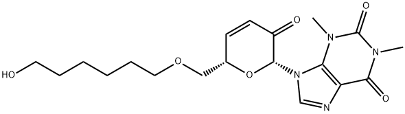 7-(3,4-dideoxy-6-O-(6-hydroxyhexyl)hex-3-enopyranosyl-2-ulose)theophylline