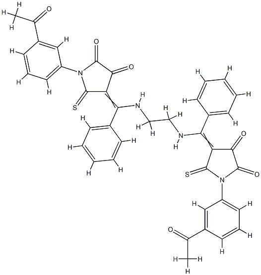 (4E)-1-(3-acetylphenyl)-4-[[2-[[(E)-[1-(3-acetylphenyl)-4,5-dioxo-2-su lfanylidene-pyrrolidin-3-ylidene]-phenyl-methyl]amino]ethylamino]-phen yl-methylidene]-5-sulfanylidene-pyrrolidine-2,3-dione