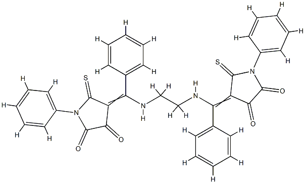 (4E)-4-[[2-[[(E)-(4,5-dioxo-1-phenyl-2-sulfanylidene-pyrrolidin-3-ylid ene)-phenyl-methyl]amino]ethylamino]-phenyl-methylidene]-1-phenyl-5-su lfanylidene-pyrrolidine-2,3-dione