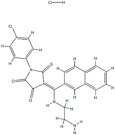 (4E)-4-[(2-aminoethylamino)-naphthalen-2-yl-methylidene]-1-(4-chloroph enyl)-5-sulfanylidene-pyrrolidine-2,3-dione hydrochloride