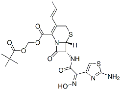 (6R,7R)-7-[[(2-Amino-4-thiazolyl)[(Z)-hydroxyimino]acetyl]amino]-8-oxo-3-[(Z)-1-propenyl]-5-thia-1-azabicyclo[4.2.0]oct-2-ene-2-carboxylic acid (2,2-dimethyl-1-oxopropoxy)methyl ester