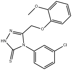 2,4-Dihydro-4-(3-chlorophenyl)-5-((2-methoxyphenoxy)methyl)-3H-1,2,4-t riazole-3-thione