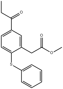 5-(1-氧代丙基)-2-(苯硫基)苯乙酸甲酯