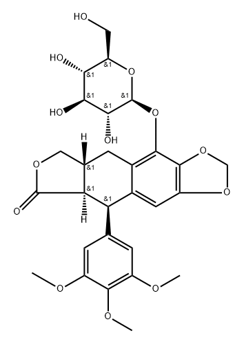 (-)-Β-盾叶鬼臼素-5-O-Β-葡萄糖甙
