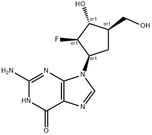 2-amino-1,9-dihydro-9-(2-fluoro-3-hydroxy-4-(hydroxymethyl)cyclopentyl)-6H-purin-6-one