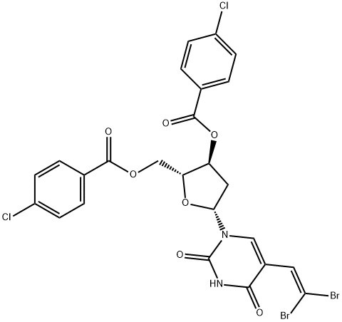3',5'-di-O-(4-chlorobenzoyl)-5-(2-dibromovinyl)-2'-deoxyuridine