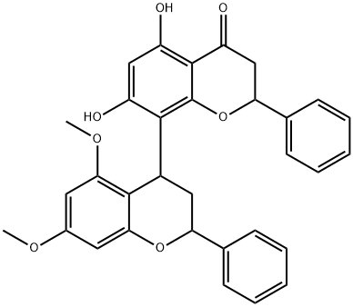 2,2',3,3'-Tetrahydro-5',7'-dihydroxy-5,7-dimethoxy-2,2'-diphenyl-4,8'-bi-(4H-1-benzopyran)-4'-one