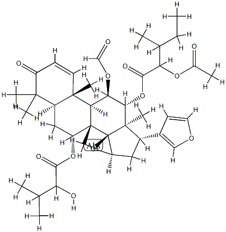 (13α,17S)-12α-[(2-Acetoxy-3-methyl-1-oxopentyl)oxy]-14β,15β:21,23-diepoxy-11β-formyloxy-7α-(2-hydroxy-3-methyl-1-oxobutoxy)-4,4,8-trimethyl-24-nor-5α-chola-1,20,22-trien-3-one