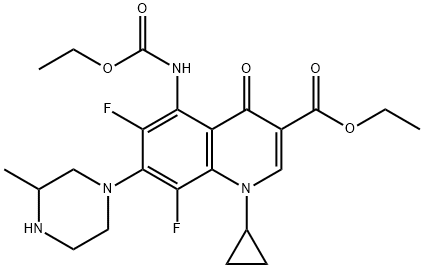 3-Quinolinecarboxylic acid, 1-cyclopropyl-5-[(ethoxycarbonyl)aMino]-6,8-difluoro-1,4-dihydro-7-(3-Methyl-1-piperazinyl)-4-oxo-, ethyl ester