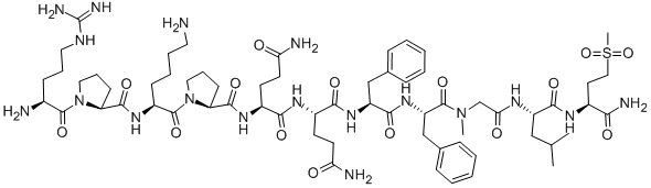 精氨酰-脯氨酰-赖氨酰-脯氨酰-谷氨酰-谷氨酰-苯丙氨酰-苯丙氨酰-SAR-亮氨酸-蛋氨酸[O2]-胺