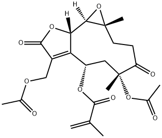 2-Methylpropenoic acid (1aR,5R,7S,10aS,10bR)-5-acetoxy-8-acetoxymethyl-1a,2,3,4,5,6,7,9,10a,10b-decahydro-1a,5-dimethyl-4,9-dioxooxireno[9,10]cyclodeca[1,2-b]furan-7-yl ester