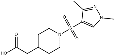 (1-[(1,3-Dimethyl-1H-pyrazol-4-yl)sulfonyl]piperidin-4-yl)acetic acid