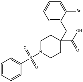 4-(2-Bromobenzyl)-1-(phenylsulfonyl)piperidine-4-carboxylic acid