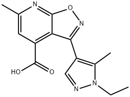 3-(1-Ethyl-5-methyl-pyrazol-4-yl)-6-methyl-isoxazolo[5,4-b]pyridine-4-carboxylic acid