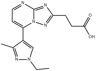 3-[7-(1-Ethyl-3-methyl-pyrazol-4-yl)-[1,2,4]triazolo[1,5-a]pyrimidin-2-yl]propanoic acid