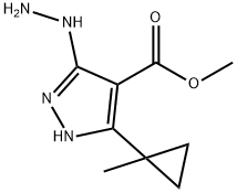 1H-Pyrazole-4-carboxylicacid,3-hydrazino-5-(1-methylcyclopropyl)-,methyl