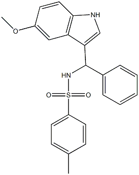 N-[(5-methoxy-1H-indol-3-yl)-phenyl-methyl]-
4-methyl-benzenesulfonamide