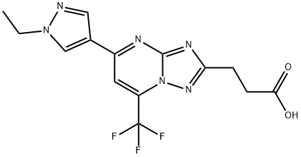 3-(5-(1-乙基-1H-吡唑-4-基)-7-(三氟甲基)-[1,2,4]三唑并[1,5-A]嘧啶-2-基)丙酸