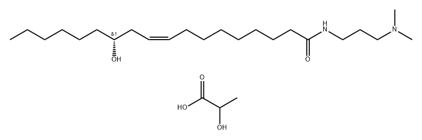 Propanoic acid, 2-hydroxy-, compd. with R-(Z)-N-3-(dimethylamino)propyl-12-hydroxy-9-octadecenamide (1:1)