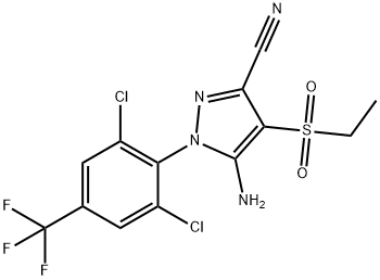 1H-Pyrazole-3-carbonitrile,5-amino-1-[2,6-dichloro-4-trifluoromethyl)phenyl]-4-(ethylsulfonyl)-