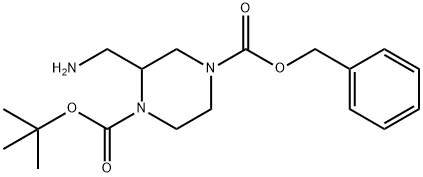 4-BENZYL 1-TERT-BUTYL 2-(AMINOMETHYL)PIPERAZINE-1,4-DICARBOXYLATE