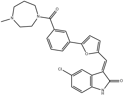 (Z)-5-CHLORO-3-((5-(3-(4-METHYL-1,4-DIAZEPANE-1-CARBONYL)PHENYL)FURAN-2-YL)METHYLENE)INDOLIN-2-ONE.HCL